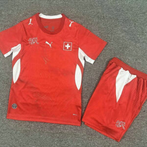 Maillot Suisse Enfant Coupe du Monde 2026 Domicile - Rouge
