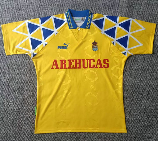 Maillot Unión Deportiva Las Palmas Vintage 1995 1996 Domicile - Jaune