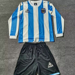 Maillot Vintage Argentine Enfant 1986 Domicile Manches Longues