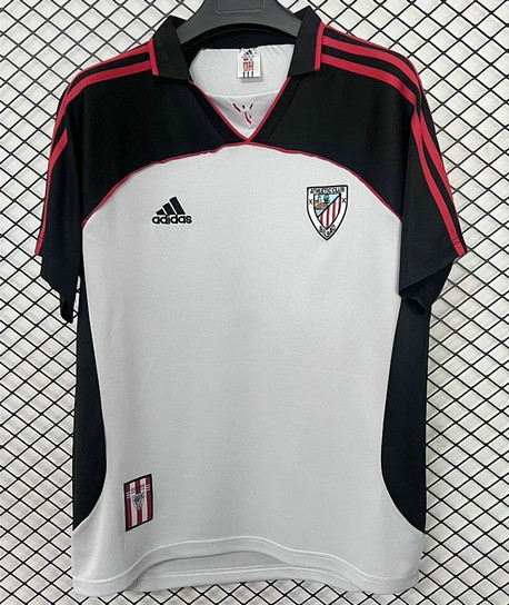 Maillot Vintage Athletic Bilbao 1999 2000 Third - Noir Blanc