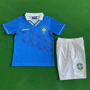 Maillot Vintage Bresil Enfant 1994 Exterieur - Bleu Blanc