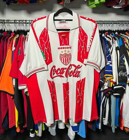 Maillot Vintage Necaxa 1999 2000 Domicile - Blanc Rouge
