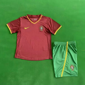 Maillot Vintage Portugal Enfant 2000 Domicile - Rouge