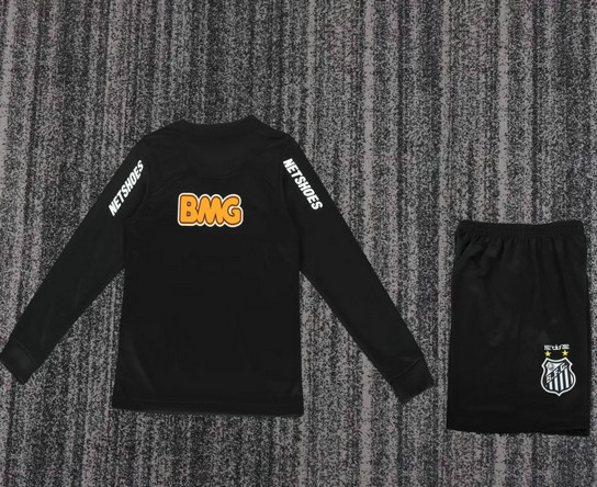 Maillot Vintage Santos Enfant 2011 Manches Longues - Noir