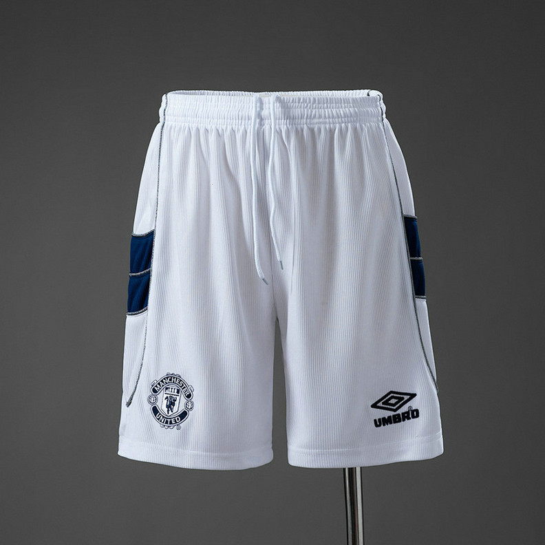 Short de foot Manchester United Vintage 1999 2000 blanc Short de foot Manchester United Vintage 1999 2000 - Blanc