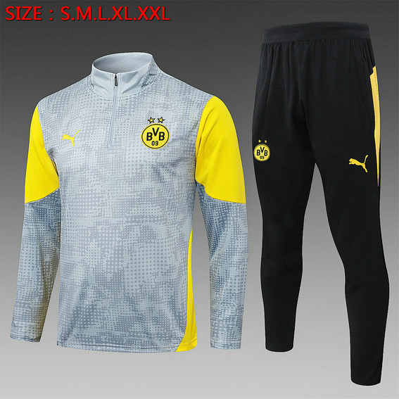 Survetement Dortmund 2025 2026 demi-zip gris Survetement Dortmund 2025 2026 demi-zip - Gris