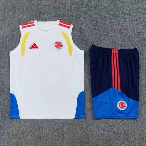 Ensemble Colombie 2026 2027 Sans Manches - Blanc