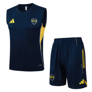 Ensemble Boca Juniors 2025 2026 Sans Manches - Bleu Foncé