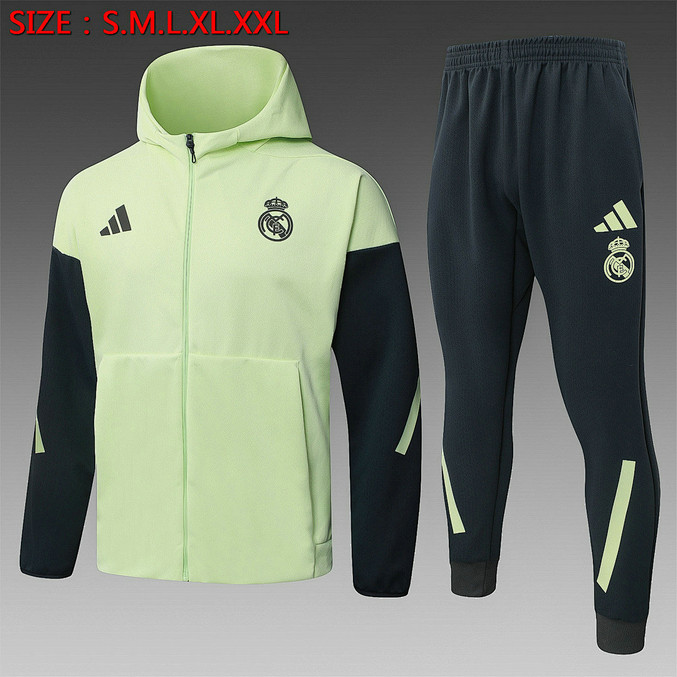 Ensemble Sweat capuche Real Madrid 2026 2027 Vert fluo Ensemble Sweat Capuche Real Madrid 2026 2027 - Vert Fluo