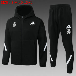 Ensemble Sweat Capuche Real Madrid 2026 2027 - Noir