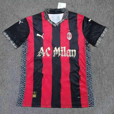 Maillot AC Milan 2025 2026 rouge noir Maillot AC Milan 2025 2026 - Rouge Noir