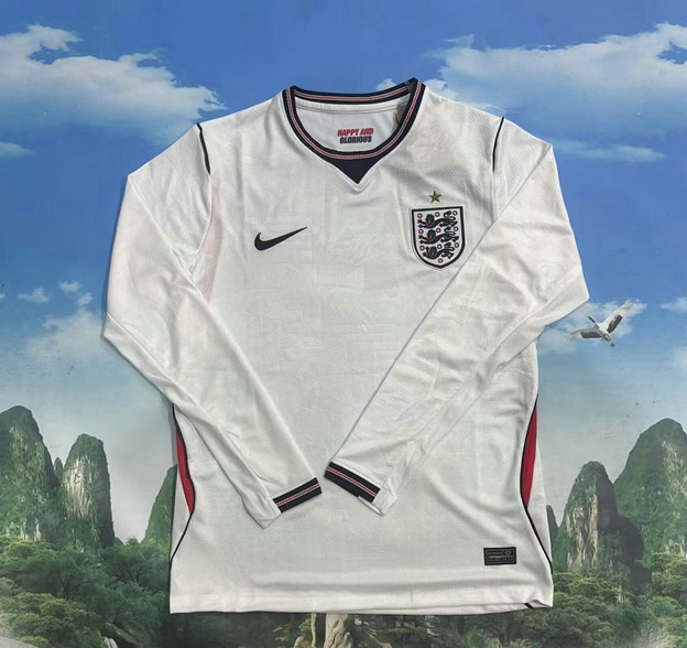 Maillot Angleterre Coupe du monde 2026 Domicile Manches Longues - Blanc Maillot Angleterre Coupe du monde 2026 Domicile Manches Longues - Blanc