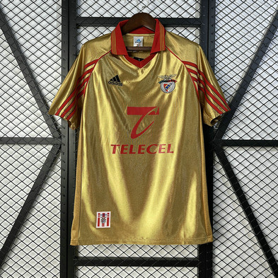 Maillot Benfica Vintage 1998 1999 Exterieur - Or Maillot Benfica Vintage 1998 1999 Exterieur - Or