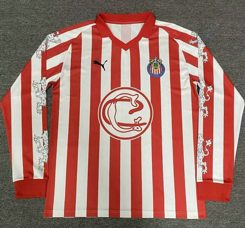 Maillot Chivas Guadalajara CD 2026 2027 Spéciale Manches Longues - Blanc Rouge
