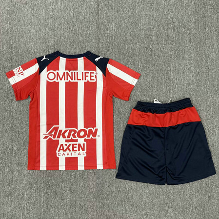 Maillot Chivas Guadalajara Enfant CD 2025 2026 Domicile - Blanc Rouge