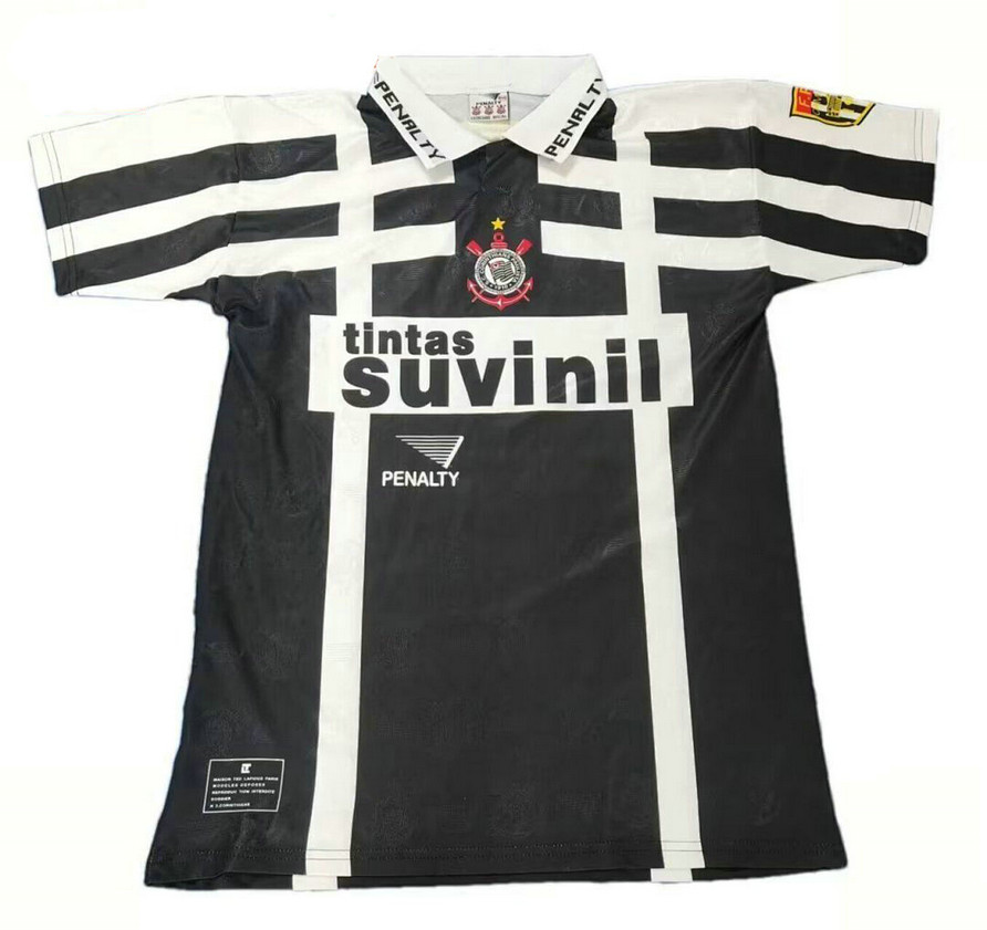 Maillot Corinthians Vintage 1995 1996 Third - Noir Blanc