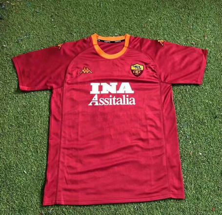 Maillot Rome Vintage 2000 2001 Domicile - Rouge