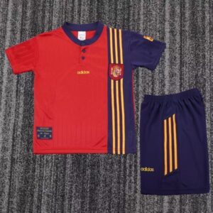 Maillot de football domicile pour enfants de l'équipe d'Espagne 1996