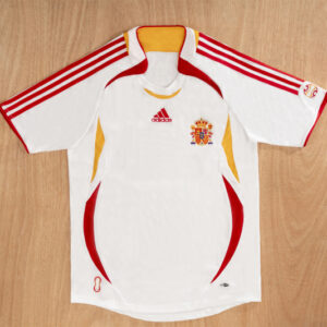 Maillot de football rétro de l'équipe d'Espagne pour les matchs à l'extérieur, version supporter, 2006