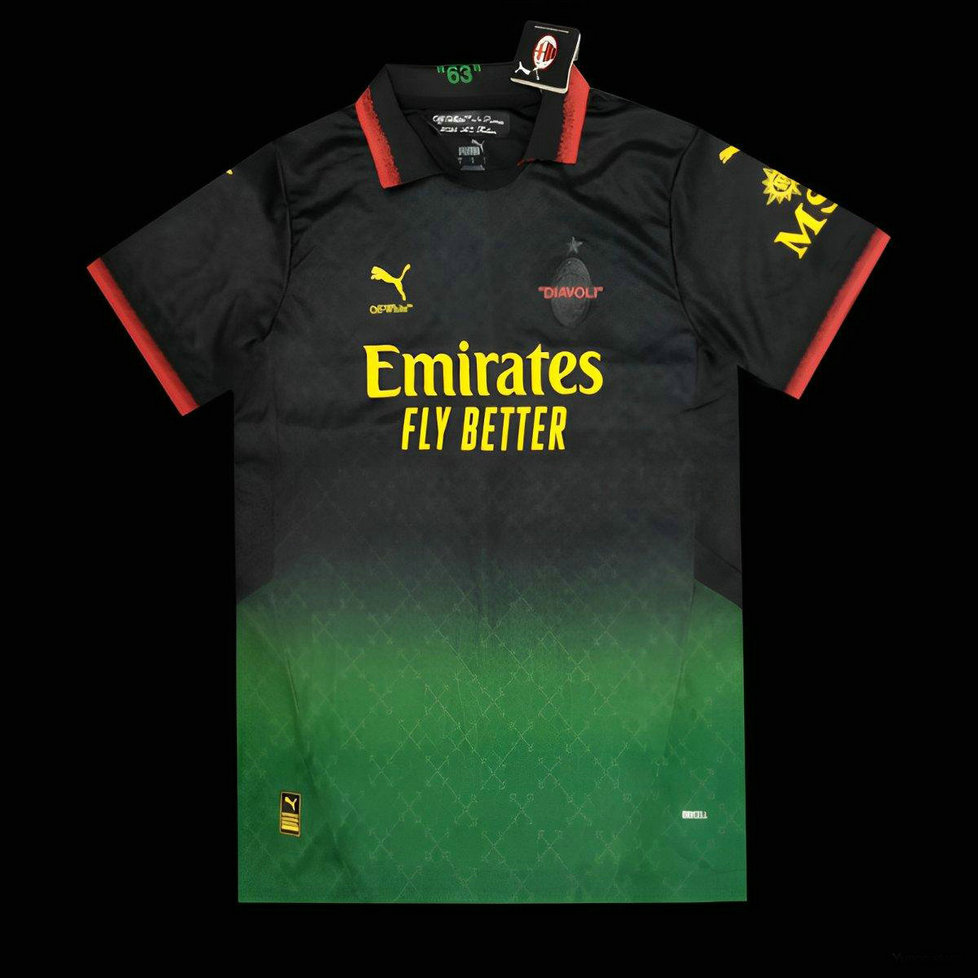 Maillot AC Milan OFFWHITE 2025 2026 édition Spéciale - Noir