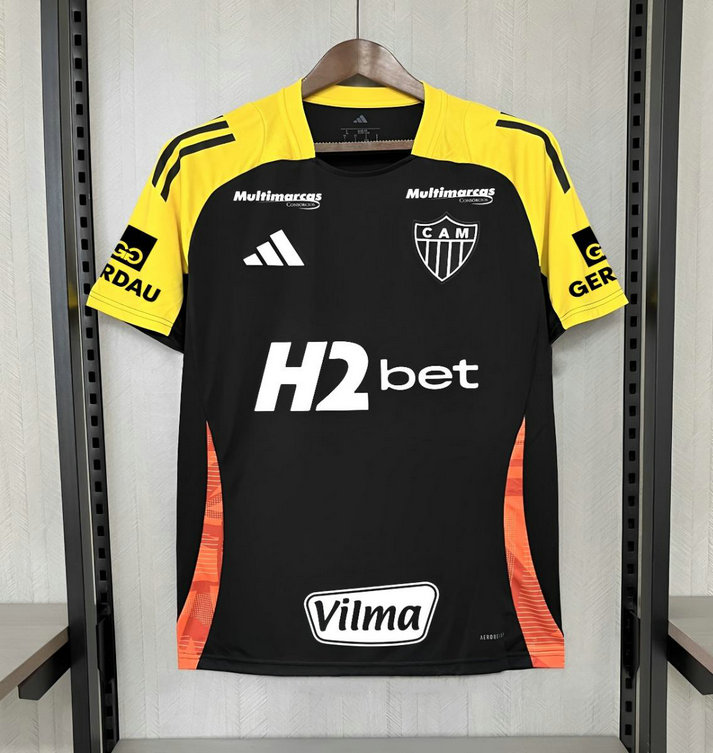 Maillot Atlético Mineiro 2025 2026 Entraînement Avec Parrainage - Noir Maillot Atlético Mineiro 2025 2026 Entraînement Avec Parrainage - Noir