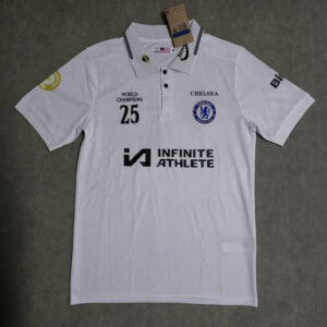 Maillot Chelsea 2025 - Maillot Chelsea 2025 2026 WORLD CHAMPIONS 25 blanc Polo