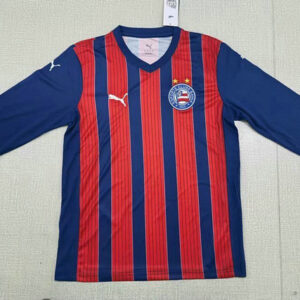 Maillot Esporte Clube Bahia 2025 2026 Exterieur Manches Longues - Rouge Bleu