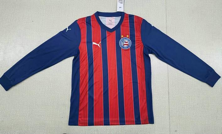 Maillot Esporte Clube Bahia 2025 2026 Exterieur Manches Longues - Rouge Bleu
