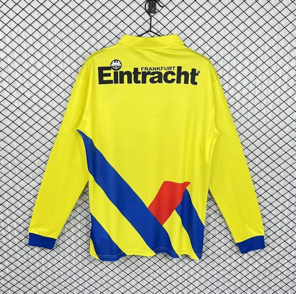 Maillot Francfort Vintage 1993 1996 Exterieur Manches Longues - Jaune