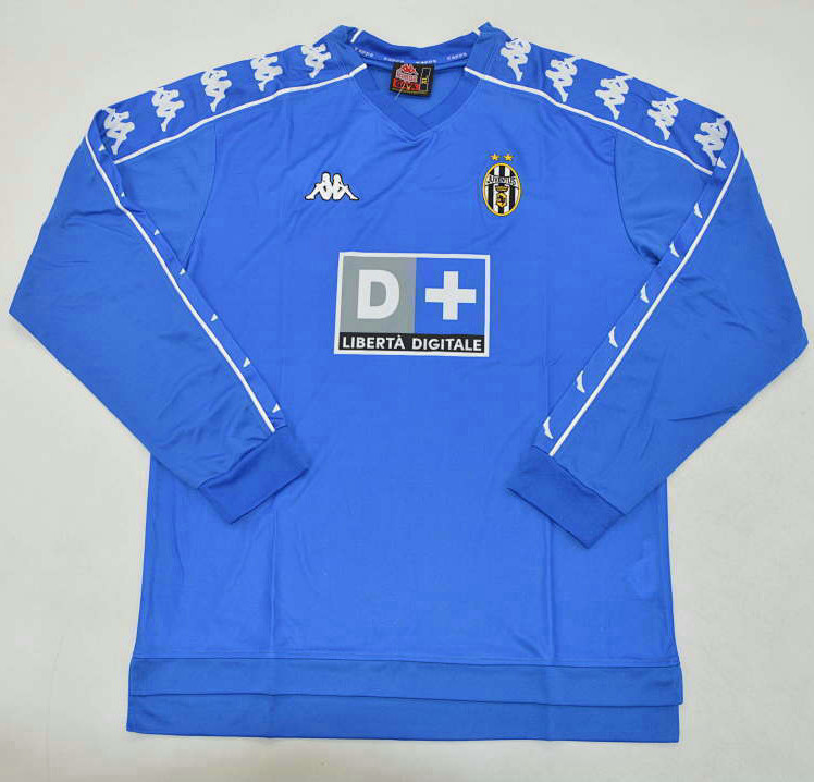 Maillot Juventus Vintage 1999 2000 Exterieur Manches Longues - Bleu