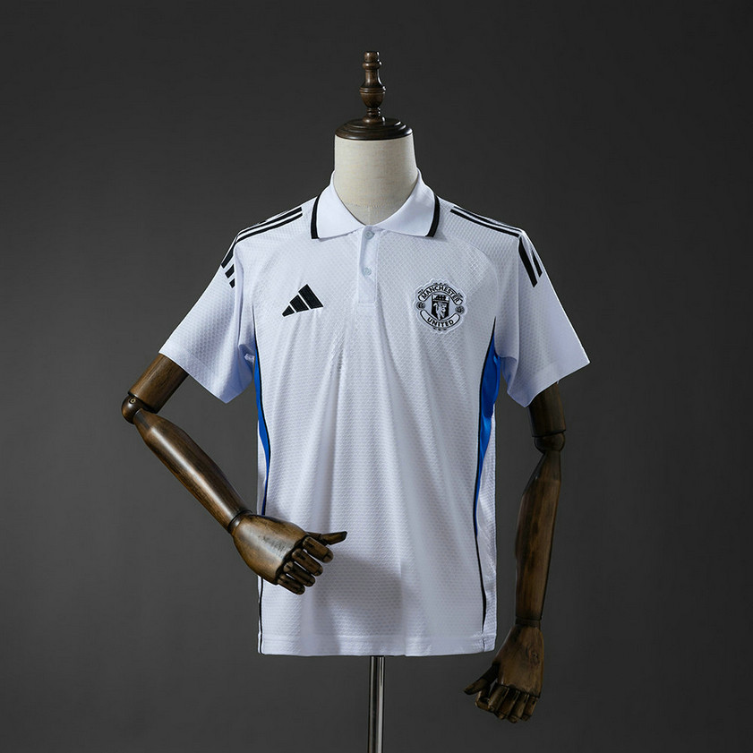 Maillot Manchester United 2025 2026 Polo - Blanc Maillot Manchester United 2025 2026 Polo - Blanc