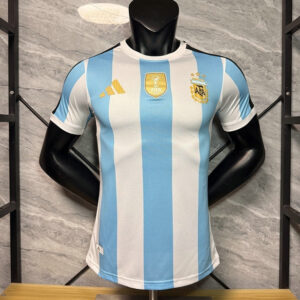 Maillot de foot Match Argentine - 2026/2027 - blanc bleu avec Champion Patch