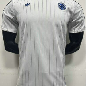 Maillot Match Colombie 2026 2027 Concept Blanc Retro - Version Joueur