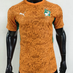 Maillot Match Côte d'Ivoire 2026 2027 Concept Orange - Motif Léopard