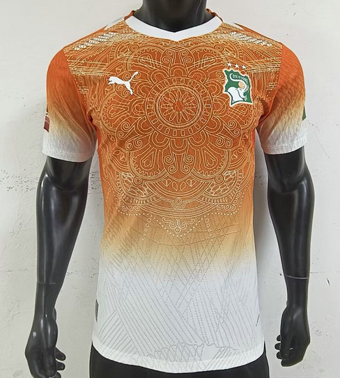 Maillot Match Côte d’Ivoire 2026 2027 Concept orange Blanc