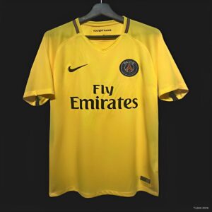 Maillot jaune extérieur rétro du Paris Saint-Germain, saison 2017-2018