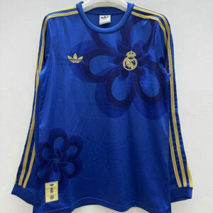 Maillot manches longues bleu royal du Real Madrid 2025-2026