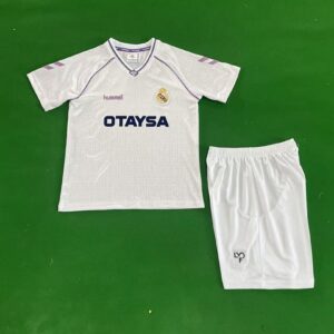 Maillot domicile du Real Madrid pour enfants, style rétro, 1990-1992
