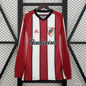 Maillot rétro à manches longues domicile de River Plate, saison 2003-2004.