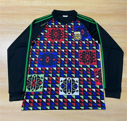 Maillot rétro de gardien de but argentin à manches longues 1990