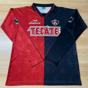 Maillot Vintage Atlas 1995 1996 Domicile Manches Longues - Rouge Noir