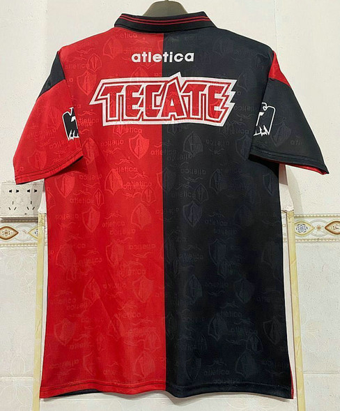 Maillot Vintage Atlas 1995 1996 Domicile - Rouge Noir