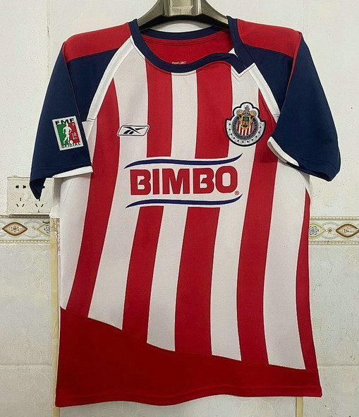 Maillot Vintage Chivas Guadalajara CD 2007 2008 Domicile - Blanc Rouge