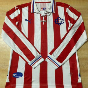 Maillot Vintage Chivas Guadalajara CD 2016 2017 110 Ans Domicile Manches Longues - Blanc Rouge