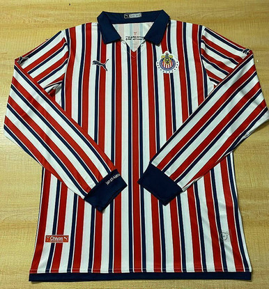 Maillot Vintage Chivas Guadalajara CD 2018 Spéciale Manches Longues - Blanc Rouge