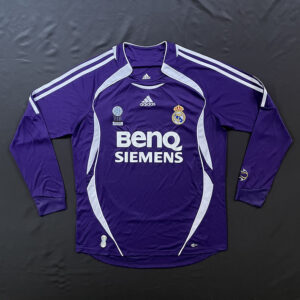 Maillot de foot Vintage Real Madrid - 2006/2007 - Manches longues Violet