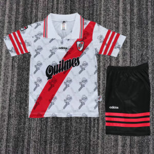 Maillot Vintage River Plate Enfant 1996 1998 Domicile - Blanc