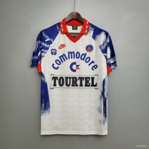 Maillot de foot 1993 - Maillot de foot vintage PSG 1993 1994 exterieur blanc
