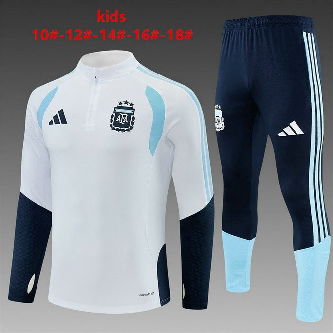 Survetement Argentine Enfant 2026 2027 blanc Survetement Argentine Enfant 2026 2027 - Blanc
