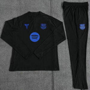 Survetement Barcelone 2025 2026 Avec Logo Bleu - Noir